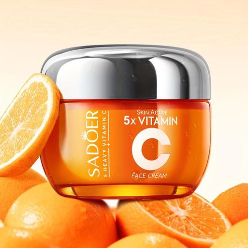 SADOER Vitamin C Face Cream Facial Skincare Firming Moisturizing Brightening Hydrating Facial Creams Beauty Face Skin Care
