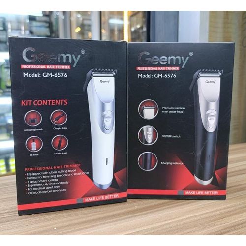 Geemy GM-6576 Professional Hair Clipper & Beard Trimmer β Rechargeable Cordless Shaving Machine