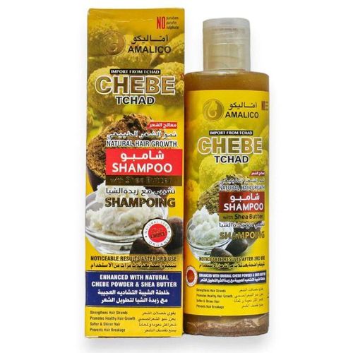 AMALICO Chebe Tchad Shampoo With Shea butter for Natura fast hair growth Noticable results after 3rd Use