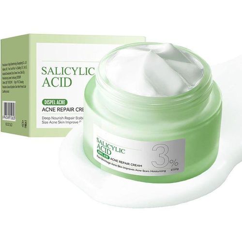 SADOER Quality Salicylic Acid Acne Cream - 3% BHA Spot Cream For Acne - Blackhead Remover - Dark Spot Remover For Face - Scar Removal Cream - Moisturizing Face Cream