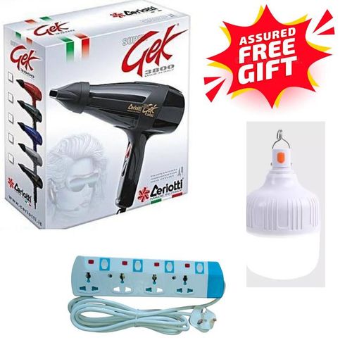 Gek PROFESSIONAL HAIR BLOWDRY//FREE RECHEARGABLE BULB