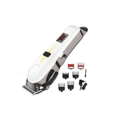 O'LEAR SALON OLEAR SALON High Quality KINYOZI Professional Cordless Rechargeable Hair Trimmer Clipper Shaving Machine Kinyozi With Battery LCD Display - Whit