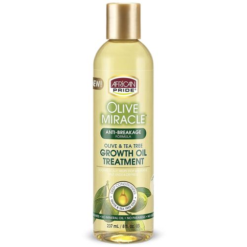 AFRICAN PRIDE Olive Miracle Anti-Breakage Maximum Strengthening Growth Oil treatment with Olive & tea tree
