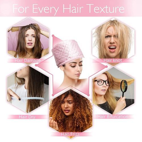 Hair Steamer Thermal Heat Cap Deep Conditioning Scalp Treatment For Home Use