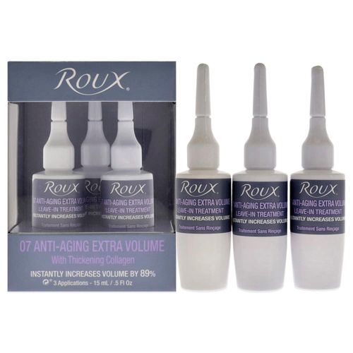 Roux Collagen Leave in Treatment, Anti Aging Ampolletas 07 Anti-Aging Extra Volume Formula