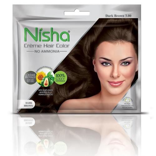 Nisha Crème Hair Color 3.0 Dark Brown (20gm+ 20ml)