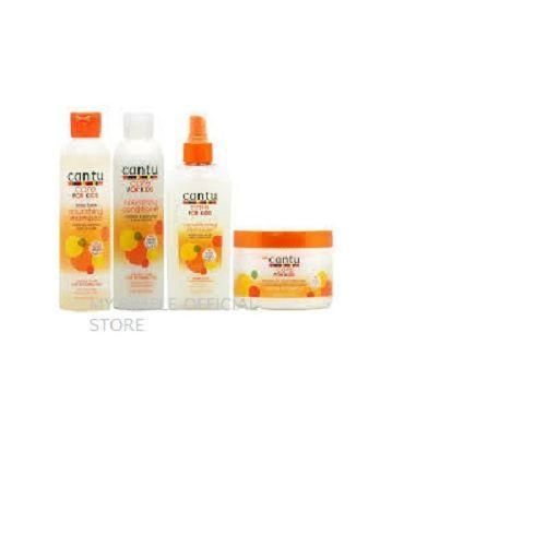 Cantu Care For Kids Shampoo +Conditioner+ Detangler + Leave In