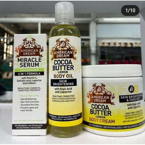 American Dream Cocoa Butter Lemon With Kojic Skin Brightening