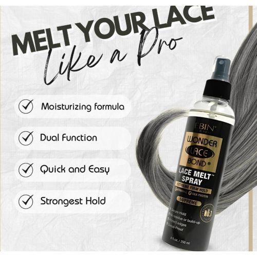 Ebin wonder Lace melting spray + Free 2pcs melting Band