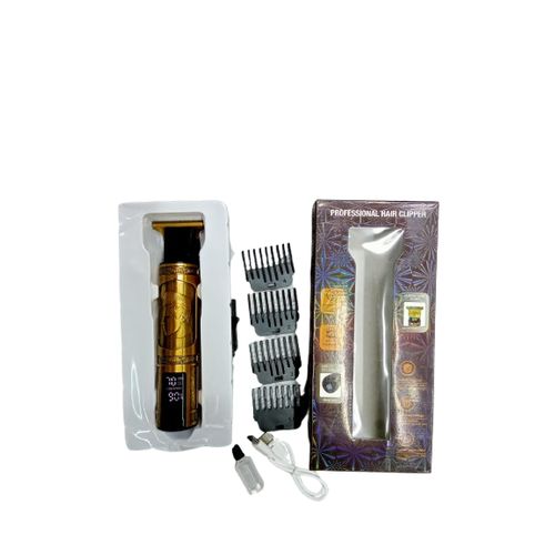 Professional Hair Clipper with Digital Display – Stylish Gold Design