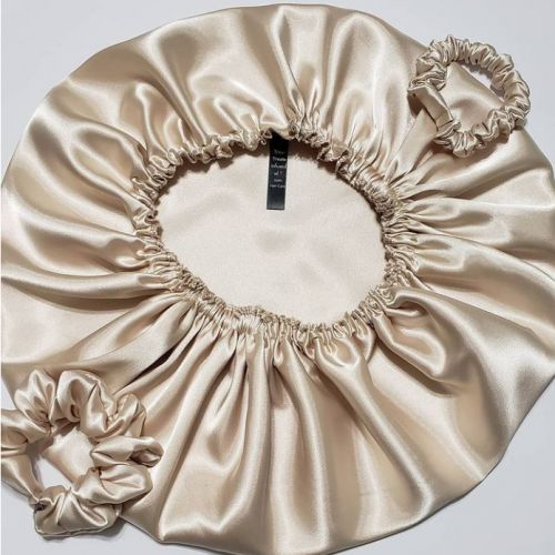 Satin Bonnet + 2 Scrunchie