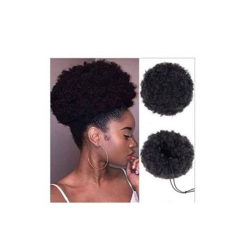 Luxury Human Hair Extensions Black hair afro bun extention