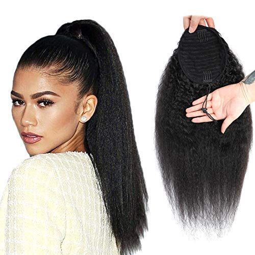 Straight Kinky Drawstring Ponytail Extension.
