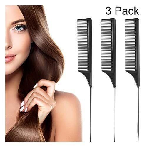 3 Pcs Rat Tail Hair Combs For Wiggs. /Stylish Proffesional Tail Combs