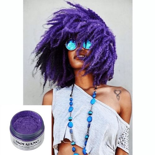 Mofajang Purple Temporary Hair Color Wax- Natural Hairstyle Cream