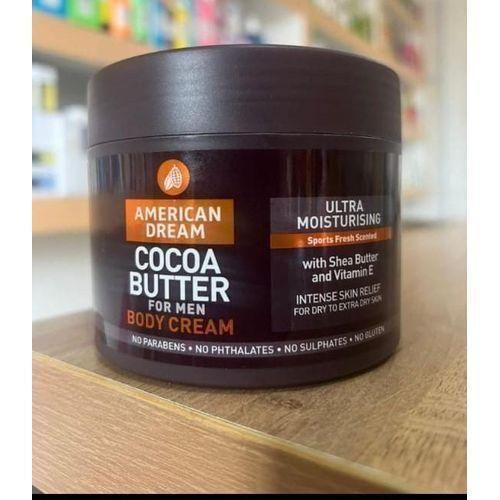 American Dream Cocoa Butter Body Cream for Men – Ultra Moisturizing with shea butter and vitamin E-500ml.