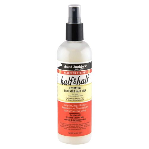 Aunt Jackie'S Flaxseed Recipes Half & Half, Hydrating Silkening Hair Milk, For Daily Use, Enriched with Flaxseed, Coconet, Jojoba Oil, Shea Butter, Grapeseed and Ginseng