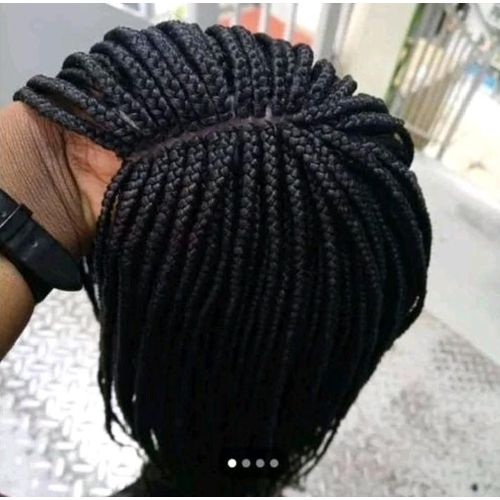 Short lace braided wig
