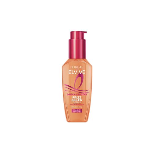 L'Oréal Elvive Dream Lengths Frizz Killer Leave-In Serum, Helps to Smooth and Tame Frizz up to 230 degres Protection, Suitable for Long Frizzy Hair, Non-Greasy, Lightweight, Silicon Free - 100ml