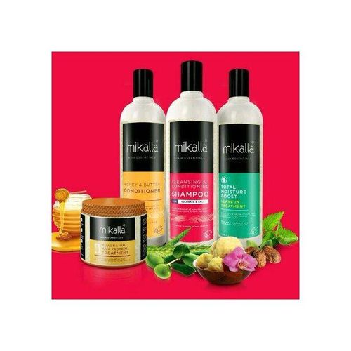 Mikalla Shampoo + Conditioner + Leave In + Quadra Protein Treatment