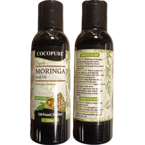 COCOPURE Organic Moringa Seed Oil 100% Pure 120ml