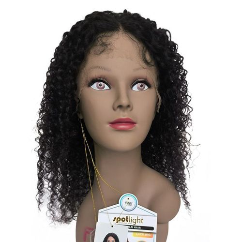 Fashion Idol Human STYLE ICON Nature Kinky Curl 13*4 Lace Wig HWL ISABELLA Nature Black Color Y1B Lace Human Nature Hair Wig For Women