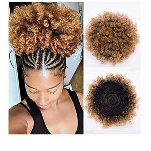 Afro Hair Bun Extension Colour - Brown