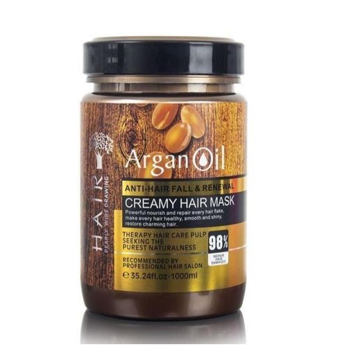 Keratin Argan Oil Anti- Hair Fall And Renewal Creamy Hair Mask Treatment For healthy , Smooth & Shiny Hair -1000ml