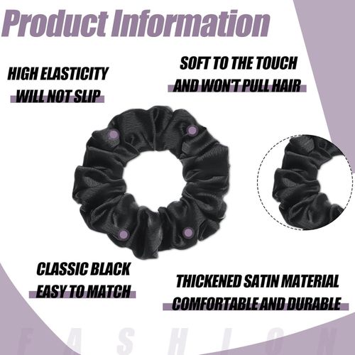 Hair Bands or Elastic Ponytail or Hair Ties Scrunchies Black