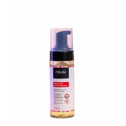 Mikalla Mousse Wrap /Curl Setting Mousse For Curls , Shine , Repairs Hair , Hydrates & Controls Fuzz