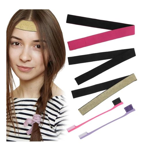5 Pcs Adjustable Melting Wrap Wig Elastic Wig Bands Holding Strap To Lay Hairline Edges Wig Belt Tape Front Laying Band for Grip Keeping Wigs in Place Spritz Spray Frontal