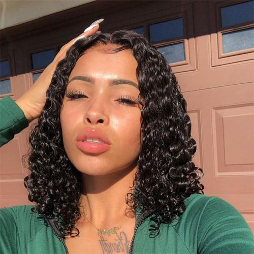 African tidal wave water ripples wig curly short black wigs new hair for women gift