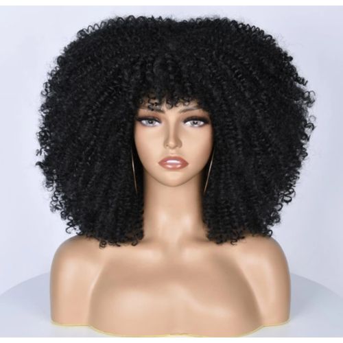 14 Inch Afro Curly Full Synthetic Wig + FREE Gift Inside!!!