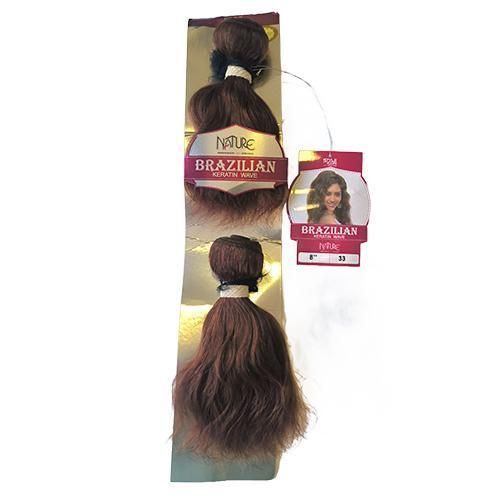 Fashion Idol Body Wave Hair Bundle STYLE ICON For Women Human BRAZILIAN KERATIN WAVE 8 Inch Nature Hair 2 PCS A Pack Black color Nature Hair Extension
