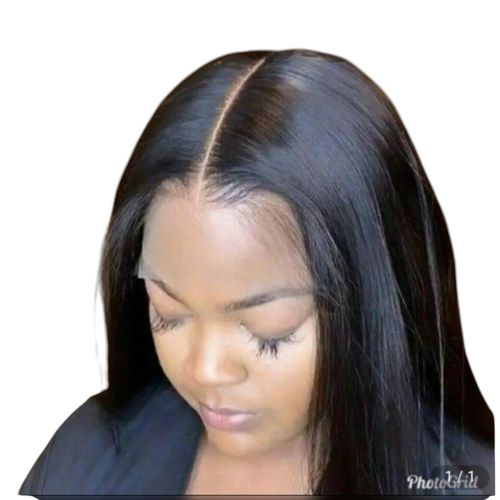 Full frontal semi human straight wig