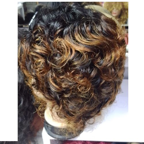 Short Wavy Human Hair Wig