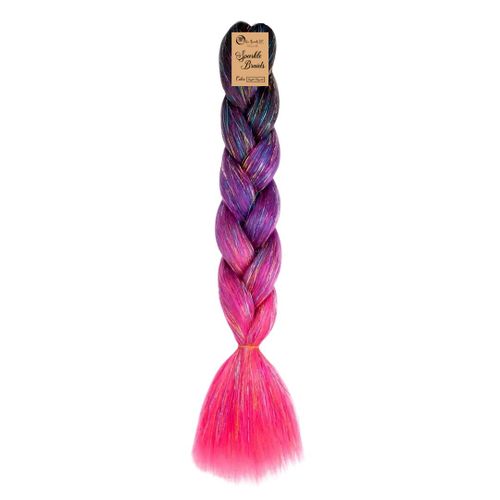 Ombré Braids KE Sparkle Braid Glitter Ombre Braiding Hair Bright Magenta Sparkle Braid