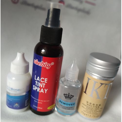 IKT 4 In 1 Wig Spray Tint , Wax Stick, Ghost Bond Glue, Remover