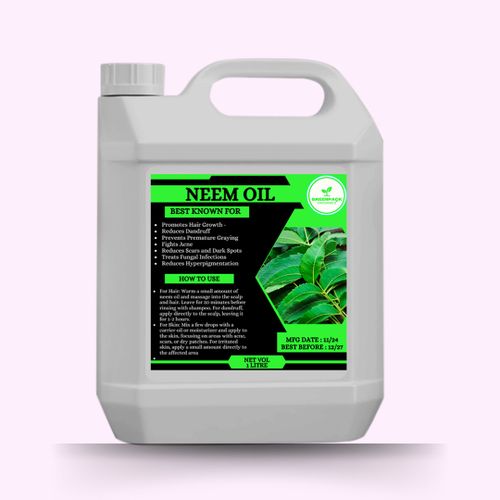 Greenpack Organics Neem Oil - 1l,Whole Sale Price,Reduces Dandruff,Fights Acne,Treats Fungal Infections