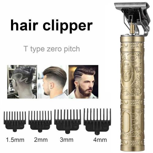1 Set Men Hairdresser, Professional Hairdresser Cordless Zero Clearance, T-Blade Trimmer, Rechargeable, Beard Trimmer, Men's Gift