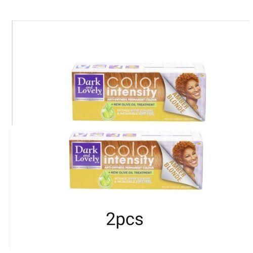 Dark & Lovely 2pcs Color Intensity Permanent Hair Colour- Amber Blonde