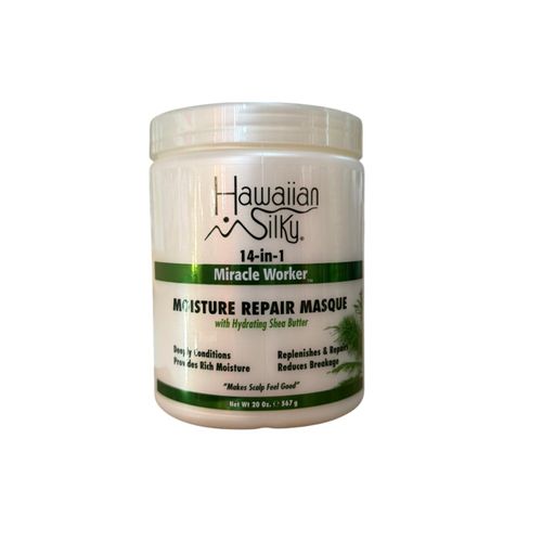 Hawaiian Silky 14-in-1 Miracle Worker Hair Masque 20oz β Intense Moisture & Repair Treatment.