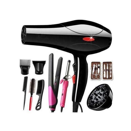 Canye Commercial salon and personal Hair Blow Dry, Nail Manicure Set, Combs, Tongs & Flat Iron