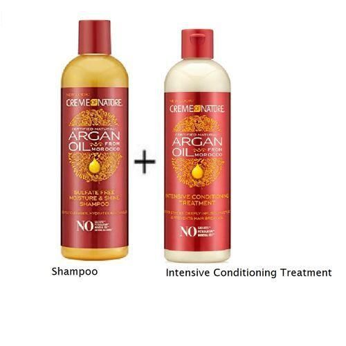Creme Of Nature Nourish & Shine Shampoo + Intensive Conditioning Treatmen