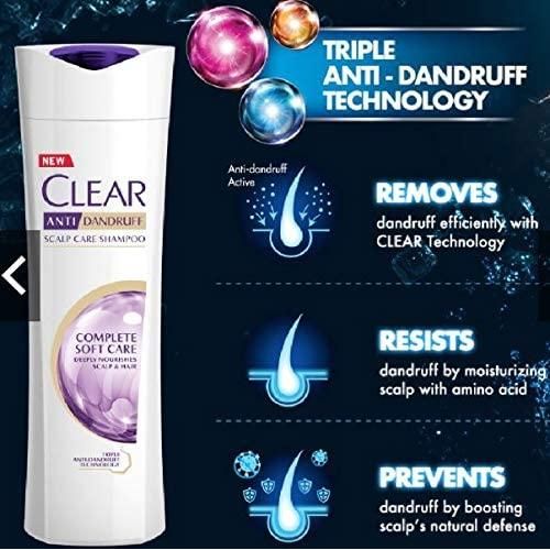 Clear Complete Soft and Shiny Scalp Care Anti-dandruff Shampoo-325ML