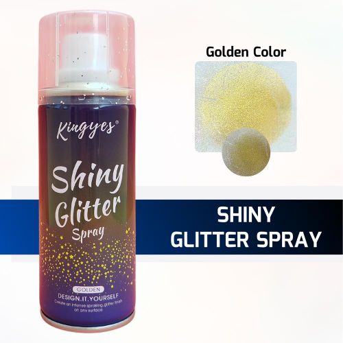 KINGYES Shiny Glitter Color Spray - Golden - 120ml