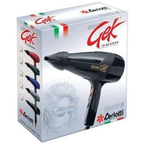 Ceriotti Gek Heavy Duty Hair Dryer With 2 Selectable Speeds and 3 Heats Settings. 1900W. 1 Professional Blow Dry, 2 Nozzles.