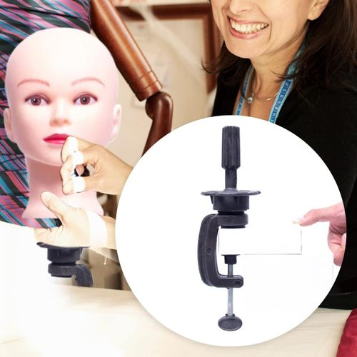 Mannequin Training Head Clamp/Stand Wig Holder Stand Desk Table Clamp Cosmetology Holding for Hairdressing Canvas Clamp