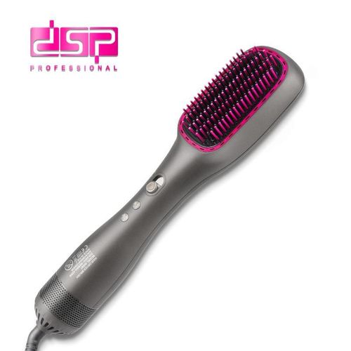 Dsp Professional high quality pro hair dryer brush /2 in 1 Ionic Hair Straightener Brush protein + Keratin Ceramic Coating