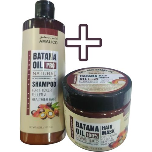 AMALICO Batana Oil Natural Shampoo + Unrefined Hair Mask